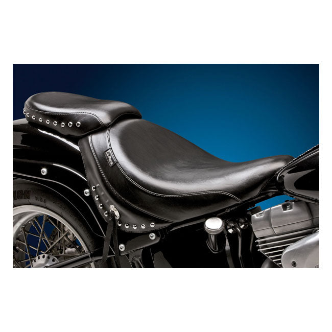 Le Pera, Sanora Solo Seat. Smooth With Skirt for 06-17 Softail (Excl. Deuce) With 200mm tyre (Fender Mounted)