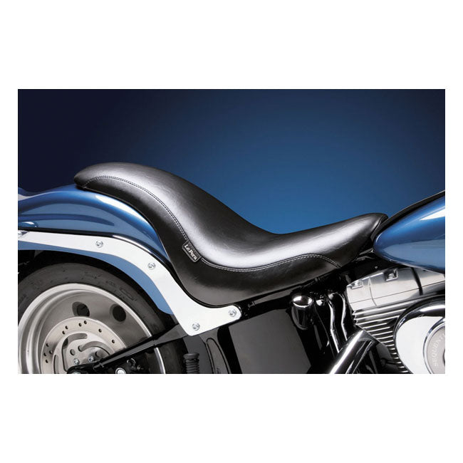 Le Pera, King Cobra 2-Up Seat. Smooth for 06-17 Softail With 200mm Rear tyre (Fender Mounted)
