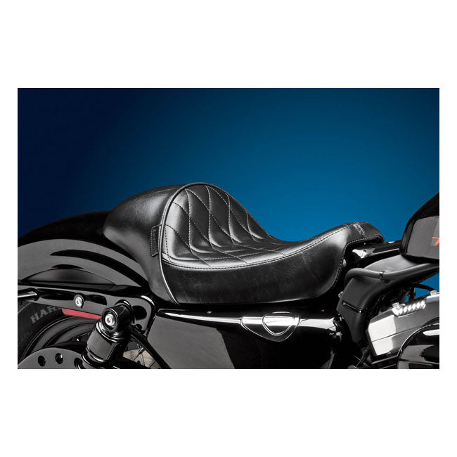 Le Pera Stubs Cafe Solo Seat. Black, Diamond – 2004–2022 XL Sportster