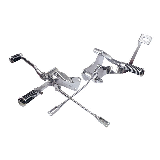 MCS Evo XL Forward Control Kit. O-ring Pegs. Chrome – 1991–2003 5-Speed XL Sportster