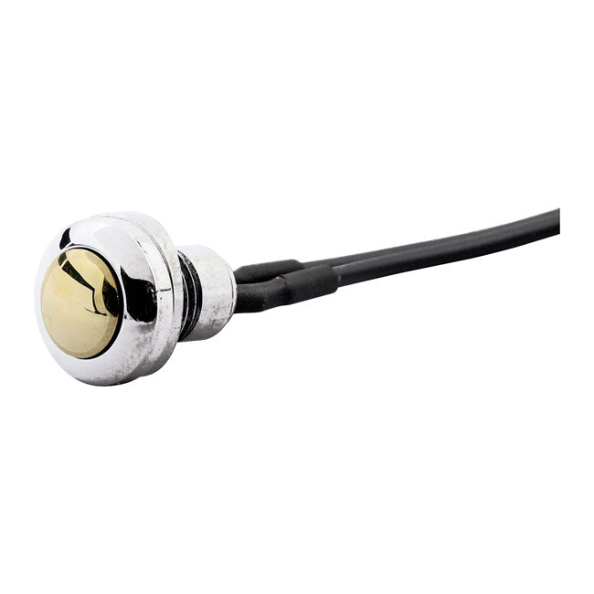 MCS Smooth Push Button Switch. Two-tone Stainless/Brass – Universal