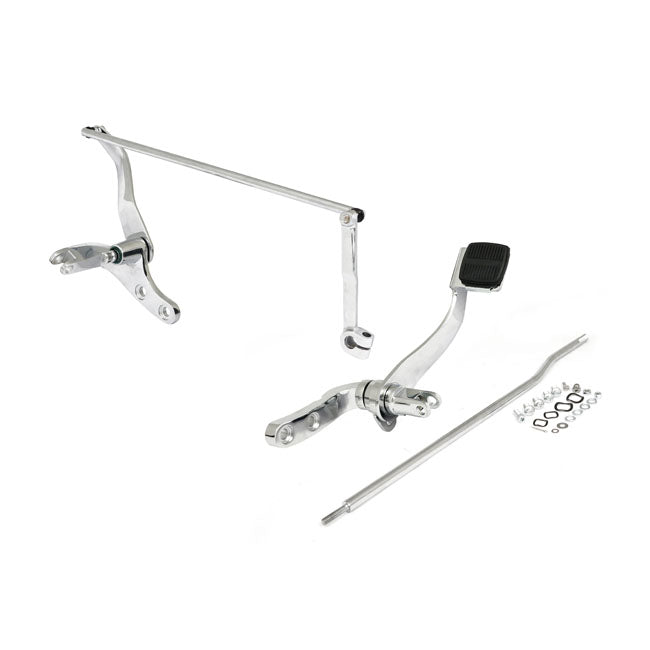 MCS Dyna Forward Control Assembly. Chrome – 1991–2017 Dyna with Mid-controls