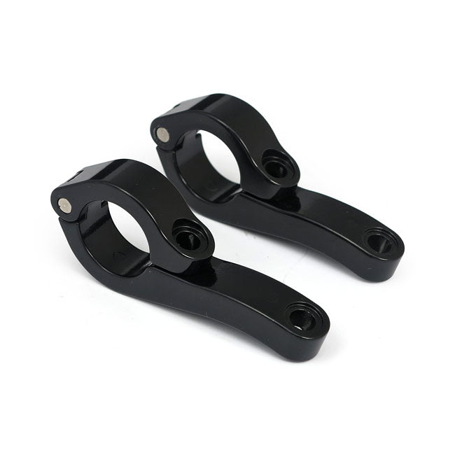 MCS Engine Guard Clamp Set, for Spotlamps. Long. Black – Universal