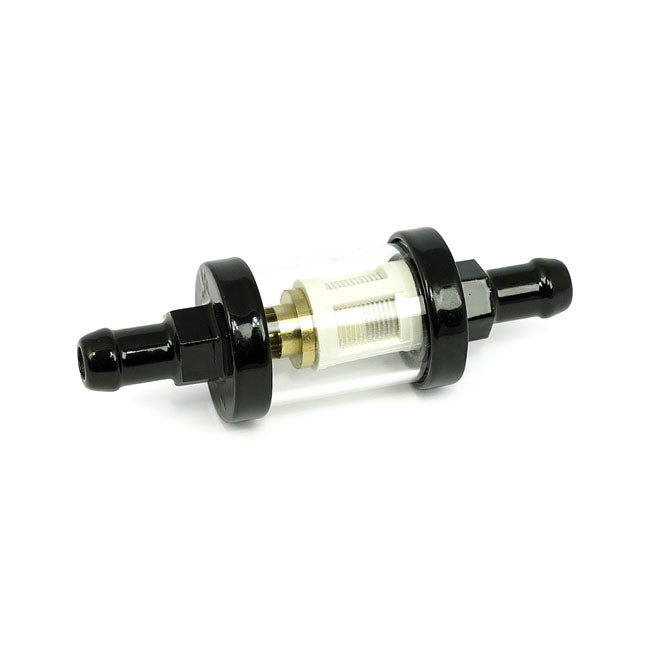 MCS Clear-view Fuel Filter, 3/8" ID. Black – Universal