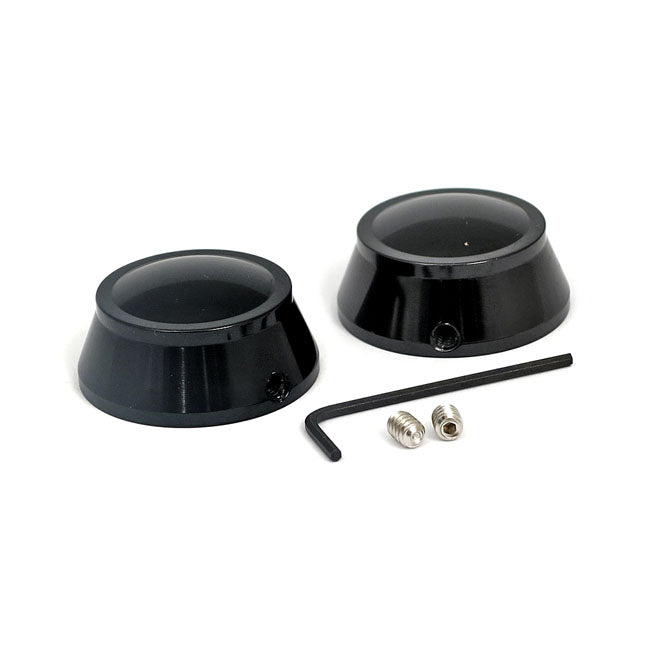 MCS Swingarm Pivot Bolt Cover Set. Black – 2004–2013 XL Sportster
