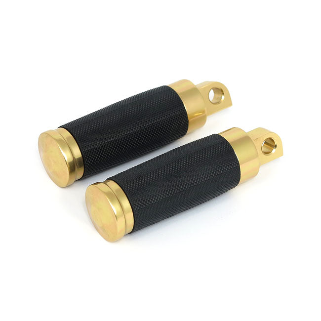 MCS Caliber Footpegs, Brass – All Traditional H-D Male Mount
