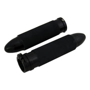 MCS Handlebar Grip Set, Bullet. Black – 1996–2022 H-D with Dual Throttle Cables