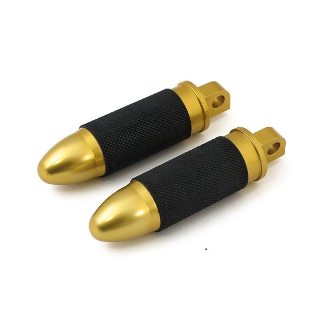 Motorcycle Storehouse Bullet Foot Peg, Brass