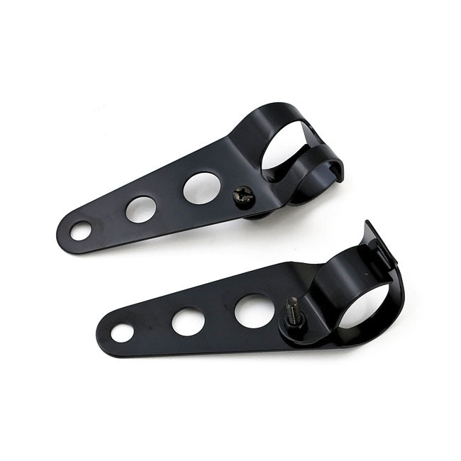 MCS Frisco, Side Mount Headlamp Bracket Set. Black – 41mm Fork Tubes