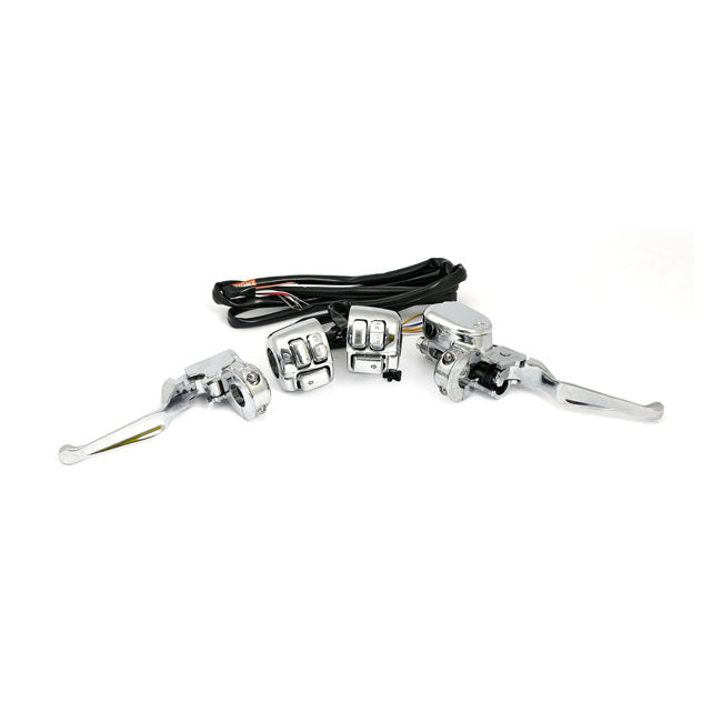 MCS Handlebar Control Kit Chrome 14mm Bore – 2004–2006 XL Sportster (NU