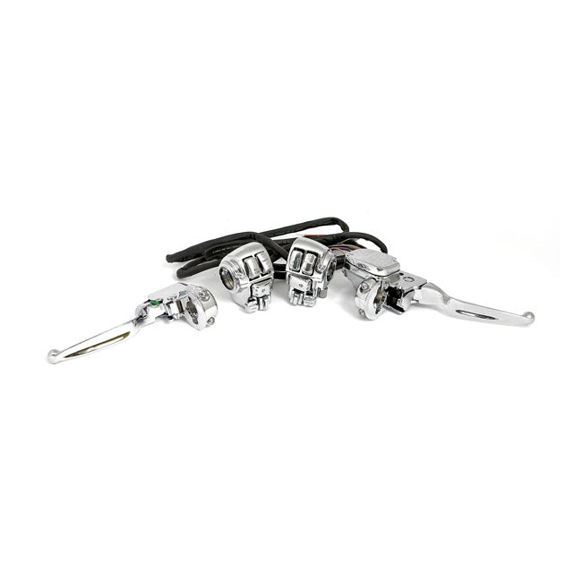 MCS Handlebar Control Kit Chrome – 1996–2007 FLT/Touring