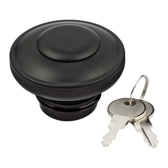 MCS Gas Cap Vented with Lock, Black – 1983–1995 H-D