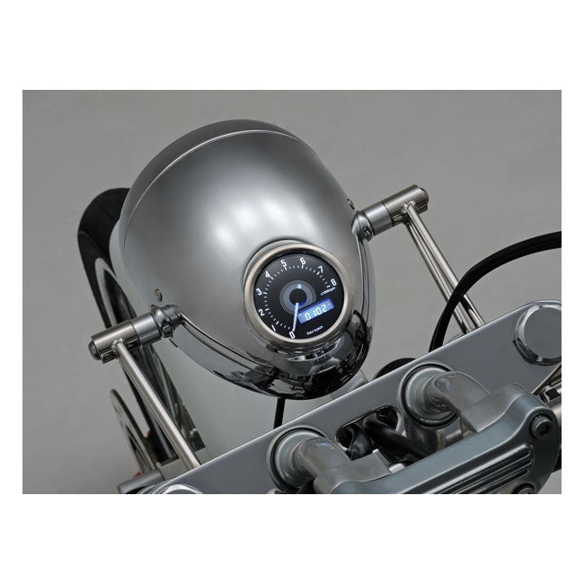 MCS Bracket for ''Vintage'' Headlamp. 41mm Fork Tubes. Polished SS