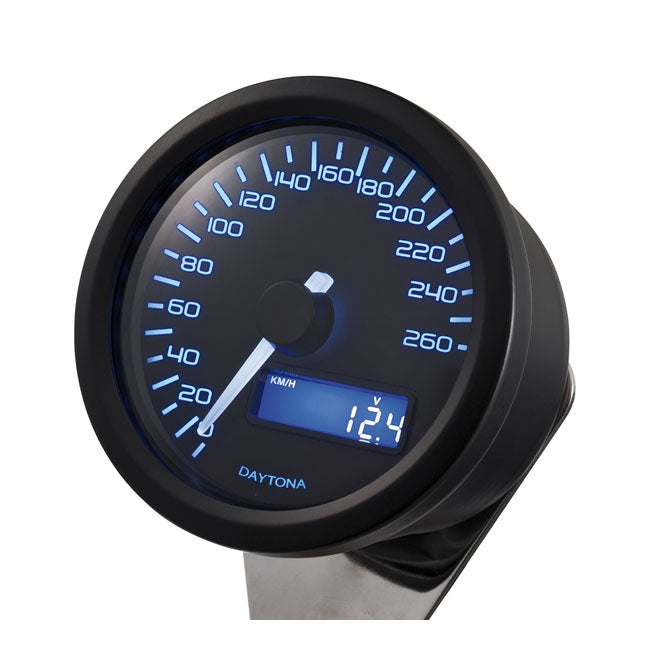 Daytona Velona 60mm Electronic Speedometer 260Km/H, Black