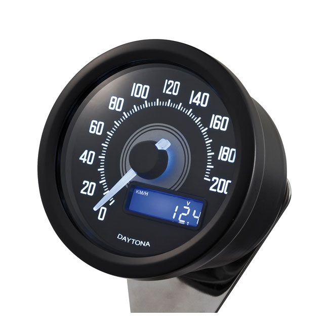 Daytona Velona 60mm Electronic Speedometer 200Km/H, Black