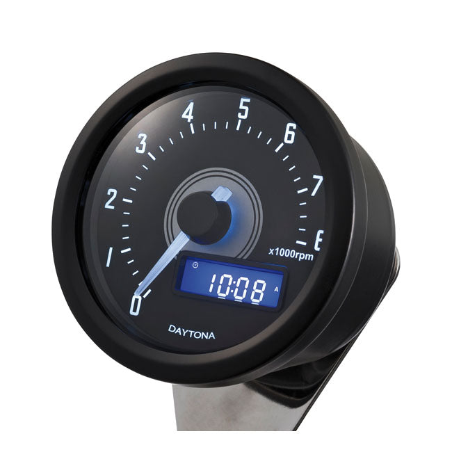 Daytona Velona 60mm Tachometer 8000RPM, Black