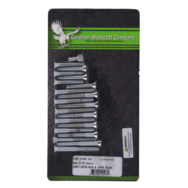 Gardner-Westcott XL Side Cover Mount Kit, Chrome Allen – 1967–1970 XLH; 1970 XLCH