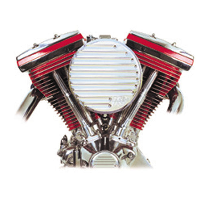 K&N Billet Aircl. Assy, Round Grooved for 92-99 Evo Big Twin With Cv Carb