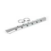 MCS Universal Bullet Hole Heat Shield 18" Long Chrome – 2-1/4" Exhaust Pipes
