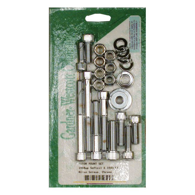 Gardner-Westcott Motor Mount Screw Kit, Allen – 1984 FX; 1984–1999 Softail