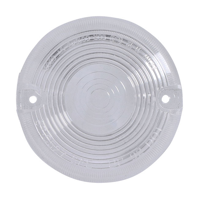 MCS Replacement 3" Bullet Turn Signal Lens. Clear – 1986–1995 FX; FXR; XL Sportster