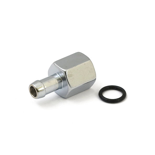 Colony Linkert Fuel Line Adapter Fitting. Chrome – 1933–1965 All H-D