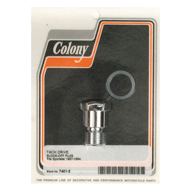 Colony Tachometer Hole Block-off Plug. Chrome – 1971–1980 XL Sportster; XLH; XLCH; XLS