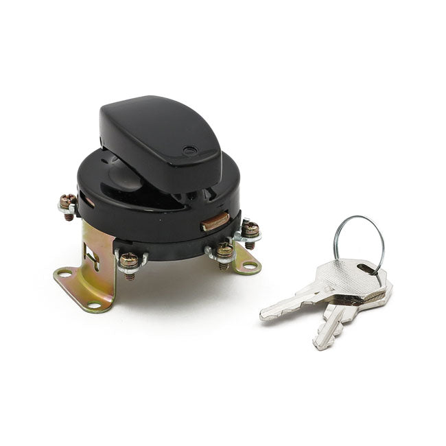 MCS FL Style Ignition Switch. 5-Pole, Flat Key, Black – 1936–1972 FL