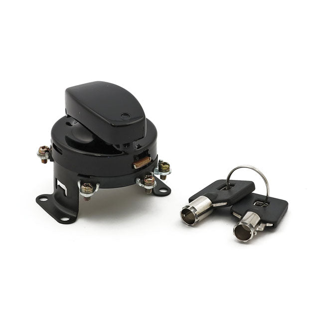 MCS FL Style Ignition Switch. 5-Pole, Round Key, Black – 1936–1972 FL