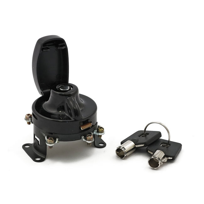 MCS FL Style Ignition Switch. 5-Pole, Round Key, Black – 1936–1972 FL