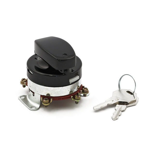 MCS FL Style Ignition Switch, ''Electronic''. Flat Key. Black – 1973–1995 FL; FX; FXWG Models with Dual…