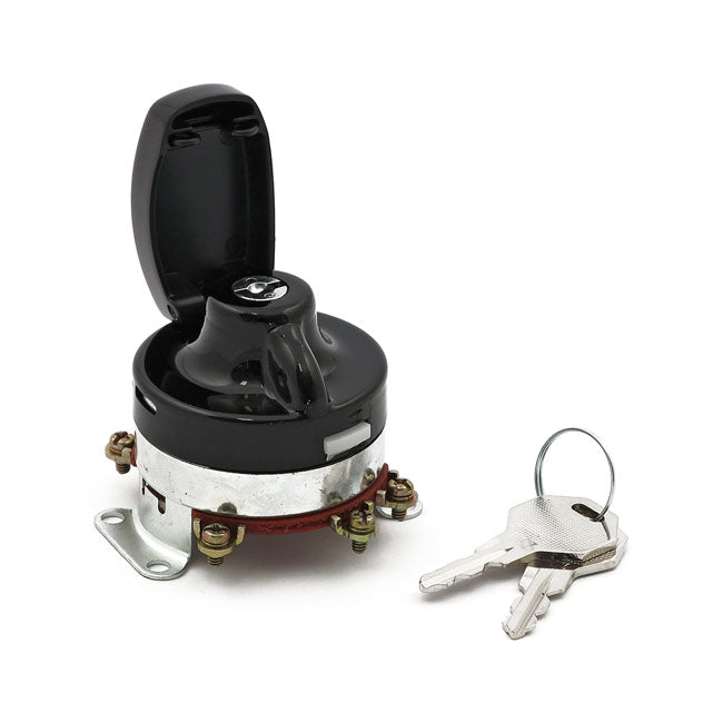 MCS FL Style Ignition Switch, ''Electronic''. Flat Key. Black – 1973–1995 FL; FX; FXWG Models with Dual…