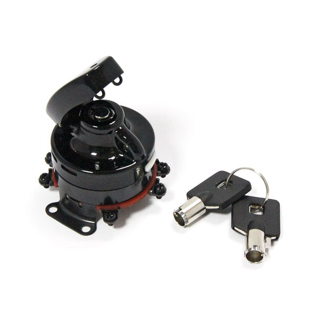 MCS FL Style Ignition Switch, ''Electronic''. Round Key, Black – 1973–1995 FL; FX; FXWG Models with Dual…