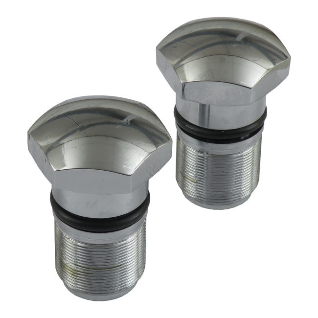 MCS 35mm Fork Tube Cap Bolt. Chrome – 73-E86 XL Sportster; FX; 1982–1986 FXR