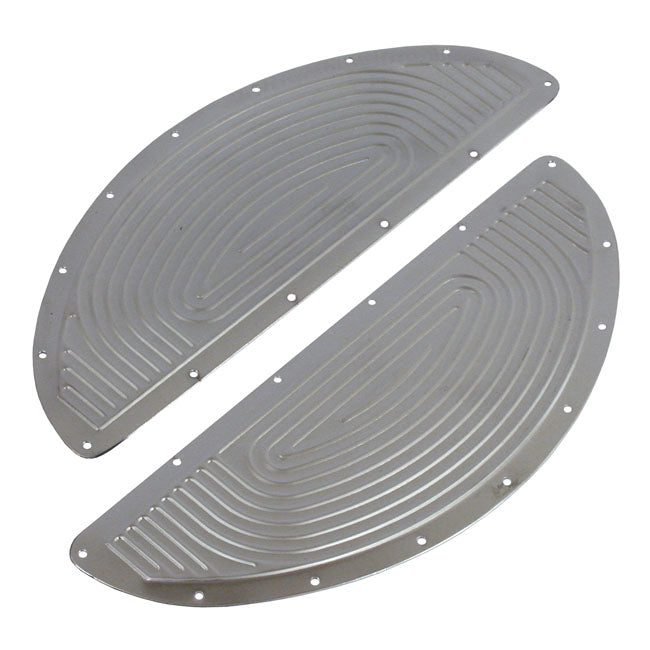 Paughco Steel Floorboard Plates / Pads – Universal for Classic H-D Oval Shaped…