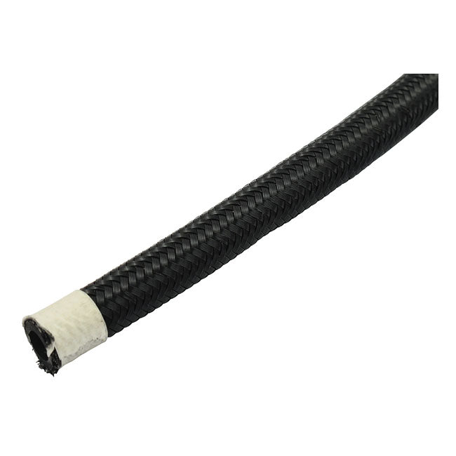 MCS Braided Hose 1/4" (6mm). Black Nylon