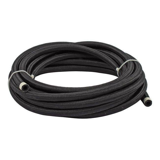 MCS Braided Hose 5/16" (8mm). Black Nylon