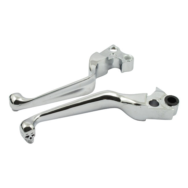 MCS Skull Handlebar Lever Set – Cable Operated Clutch - 1996–2017 Dyna…