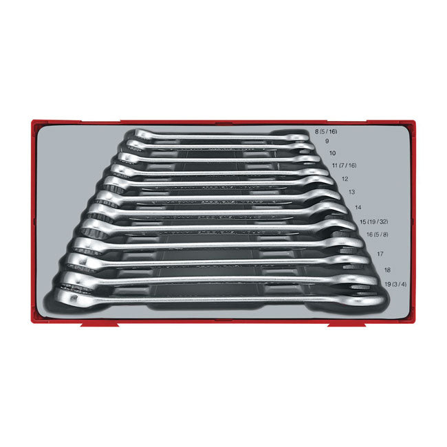 Tengtools Open/Box End Wrench Set 12 Pieces. Metric Sizes