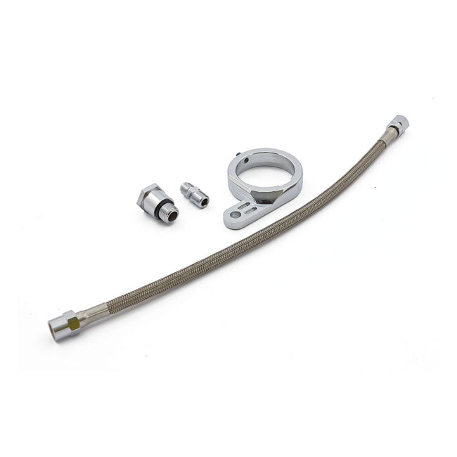 MCS Braided Steel Oil Line & Bracket Kit – 1984–1999 Big Twin
