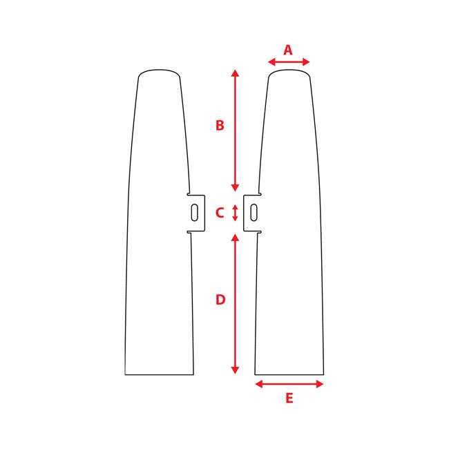 MCS Fork Shrouds for 39mm Forks. Black – 1988–2003 XL Sportster
