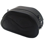 MCS Reinforced Rigid Leather Saddlebag Set. BW. 33 Liter – Universal