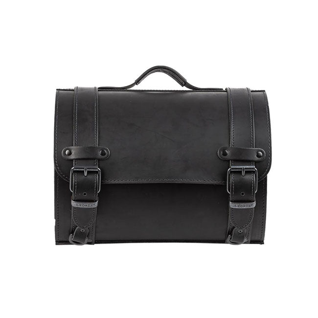 MCS Motorcycle Leather Suitcase. 26 Liter. Black – Universal