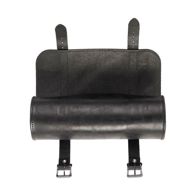 MCS Leather Tool Roll. Black with Black Buckles. 1L – Universal