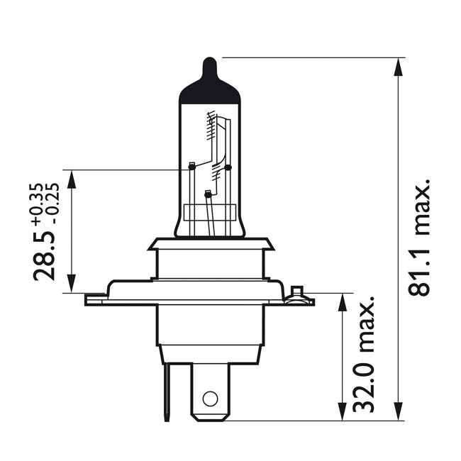 Philips CityVision Moto Headlamp Bulb H4