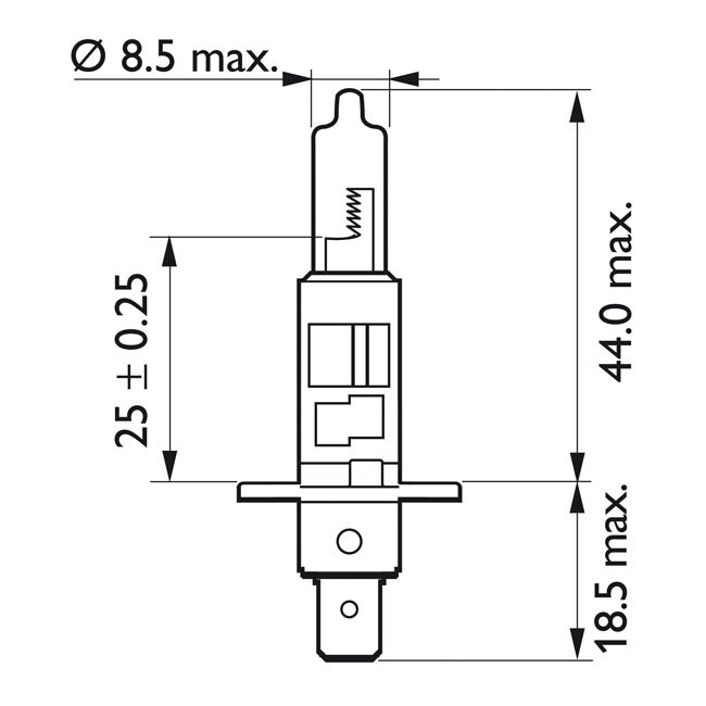 Philips VisionPlus Headlamp Bulb H1