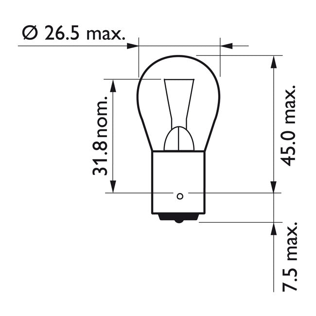 Philips LongLife Ecovision Turn Signal Light Bulb P21W