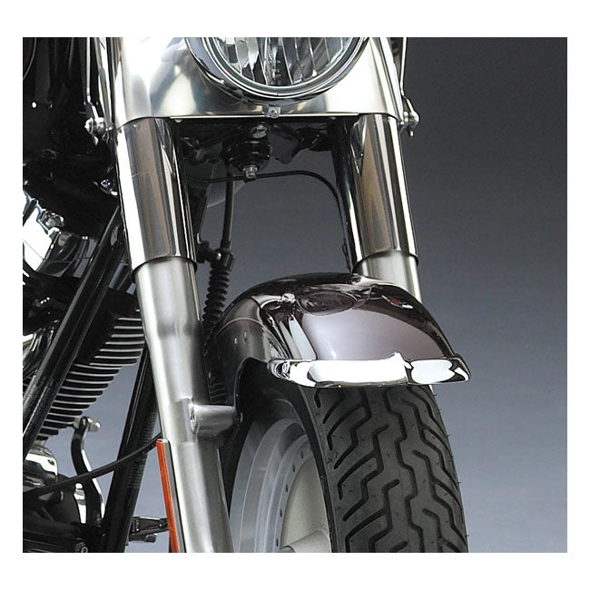 National Cycle Cast Front Fender Tip Set. Chrome – 1990–2005 FLSTF Fat Boy