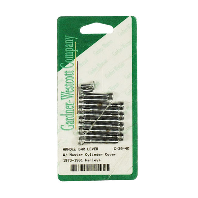 Gardner-Westcott Handlebar Control Screw Kit, Allen – 1973–1981 XL Sportster; 1972–1981 FL;FX