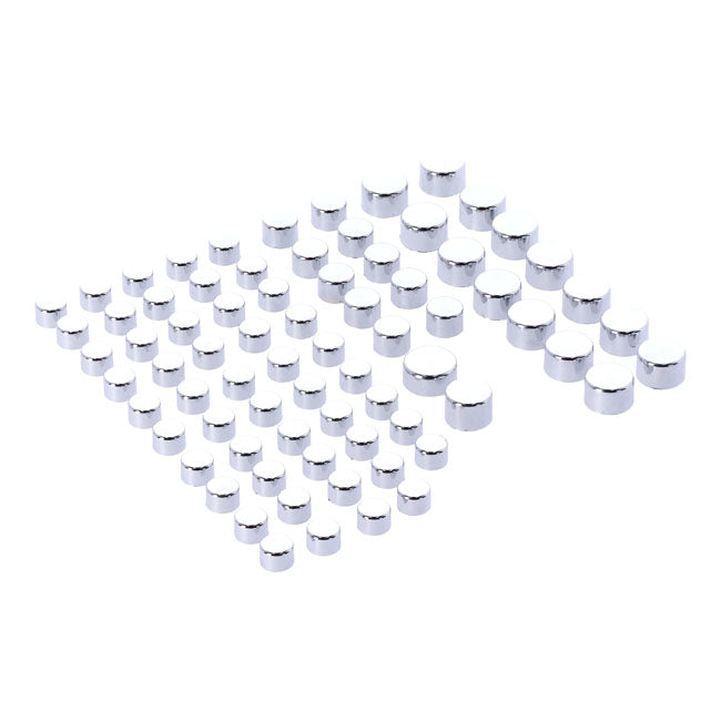 MCS Smoothtopps, Push-On Cover Set (75pc). Chrome – 2007–2008 FLT/Touring